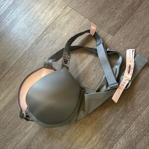 Victoria's Secret Gray Bra with Pink Highlights
